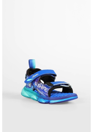 Vicco Felipe Erkek Çocuk Saks Mavi Işıklı Phylon Sandalet Saks Mavi