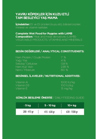 Propaw Kuzu Parça Etli Jöleli Premium Tahılsız Yavru Köpek Maması 12 x 415 G