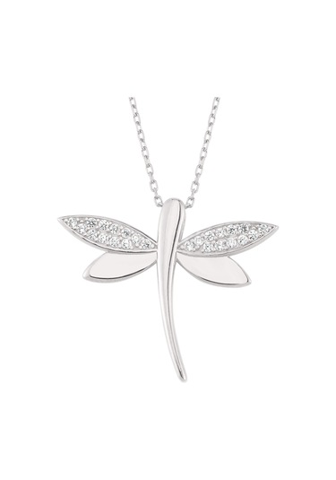 Kanatları Taşlı Gümüş Yusufçuk Kolye G904Kl Altınsepeti