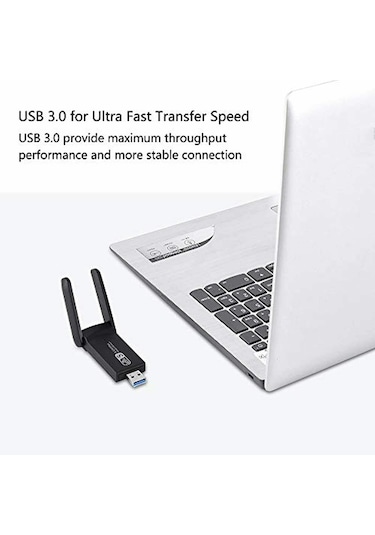 AC1200 Mbps Dual Band USB 3.0 Adaptör Kablosuz Wi-Fi Alıcı
