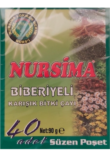 Nursima Biberiyeli Karışık Bitki Süzen Poşet Çay 2'li 40 x 2.25 G