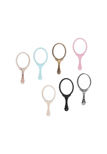 Dolıty Makyaj Için Kabartmalı Gül Tasarımlı Antika El Aynası Gül Altın