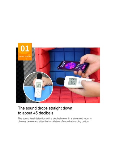 Sones 50x50x5cm Piramit Stil Kayıt Stüdyosu Davul Video Odası Ses Yalıtım Levhası Susturucu Pamuk Kırmızı