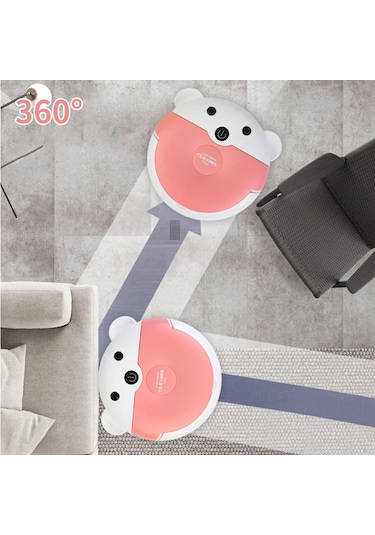 Suntek Profesyonel Taşınabilir Otomatik Elektrikli Süpürge Pembe