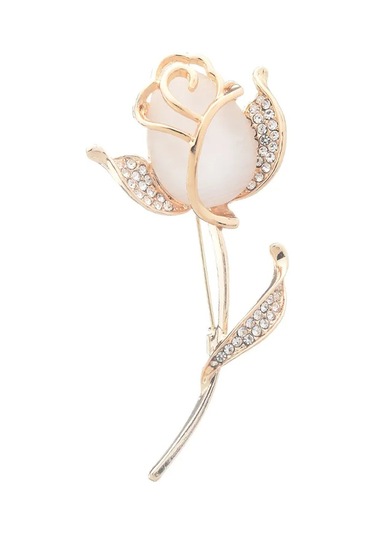 Gelişmiş Lüks 2023 Yeni Lale Çiçek Broşu Zarif Tasarım Gül Beyaz M4-5-1670 M4-5-1670 Çok Renkli