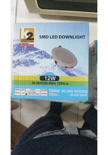 K2 Marka / 12w / Smd Led Downlıght Panel / Günışığı/ Warm Whıte 1