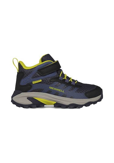 Merrell Unısex Çocuk Outdoor Bot Moab Speed 2 Mid A/c Wtrpf Lacivert Su Geçirmez Lacivert Lacivert