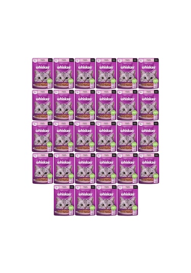 Whiskas Pouch Sos İçinde Somonlu Yetişkin Kedi Konservesi 28 x 85 G