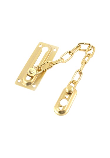 Sones Güvenlik Kapı Zinciri Hırsızlığa Karşı Ev Kapı Sürgü Mandalı Pencere Zincir Kilidi, Stil: Yuvarlak Altın