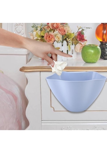 Mavi Dolap Kapısı Asma Montajlı Mutfak Çöp Çöp Kutusu Kapaksız Atık Sınıflandırması Mavi