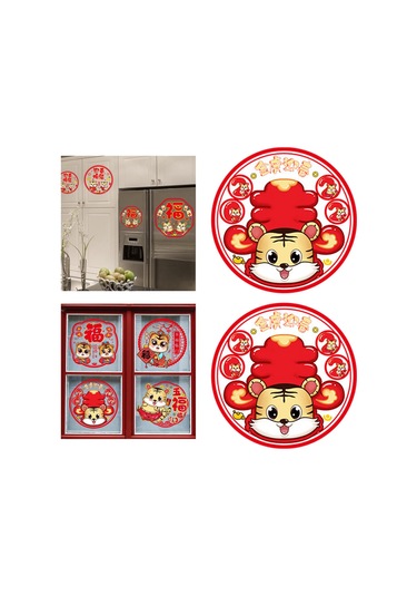 Suntek 2x 30cm Yeni Yıl Bahar Duvar Çıkartmaları Kapı Stil-6