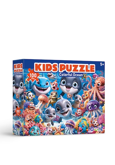 Renkli Okyanus Çocuk Puzzle 100 Parça 34 48 Cm