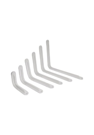 Metal Raf Ayağı 2'li Set / Çiçeklik / Kitaplık / Beyaz Renkli (2 Adet Raf Ayağı + Dubel + Vida)