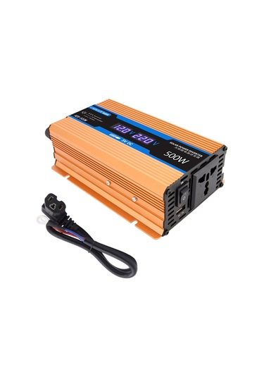 Sones Carmaer 48v 220v 500w Araba Çok Fonksiyonlu Çift Dijital Ekran Invertör Ev Güç Dönüştürücü