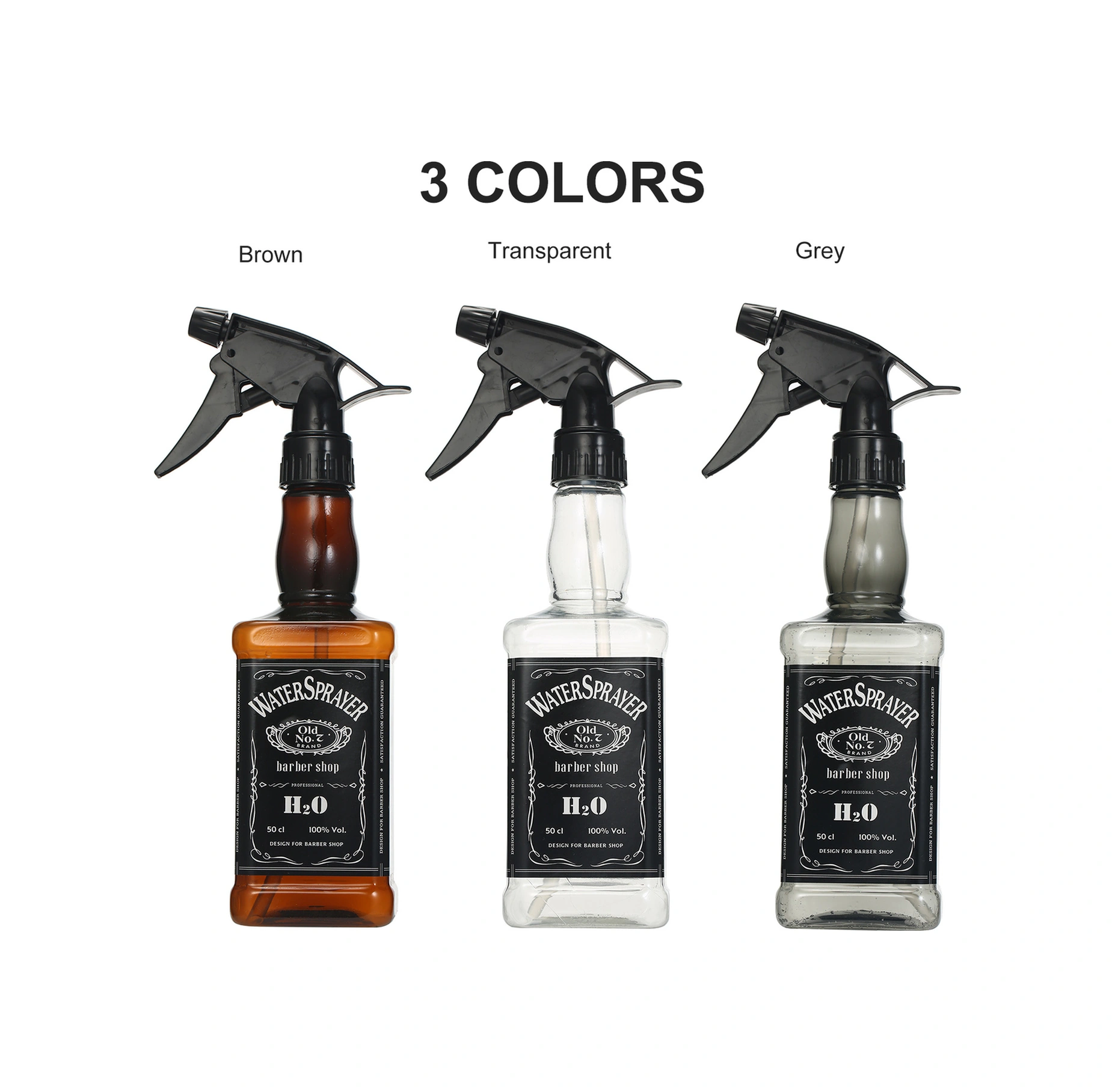 Neevoyu Saç Salonu Sprey Botu 500ml - Gri Renkli Pp Malzeme Saç Bakımı Aleti Gri