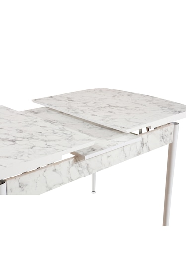 Carrara Masa - 4 Gold Sandalye - Masa Takımı
