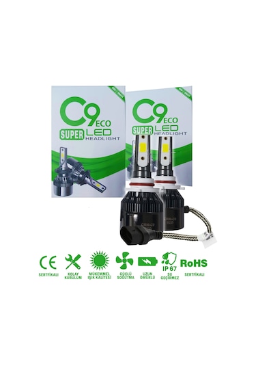 C9 H1 Led Xenon Far Led Zenon Ampulü Ultra Beyazc9 H1 Led Xenon