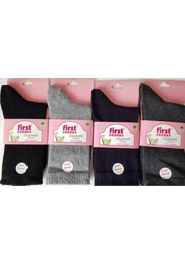 First Kadın 12 Li Pamuklu Soket Şeker Çorabı Çok Renkli