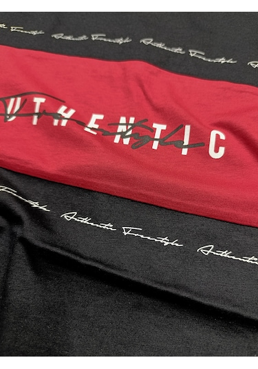 Dobakids Authentic Baskılı Erkek Çocuk T-Shirt 4-14 Yaş Siyah