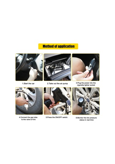 Wezone 12v 120w Arabalar İçin El Tipi Elektrikli Hava Pompa, Hızlı Lastik Şişirme, Led Işık, Taşınabilir Abs Malzeme