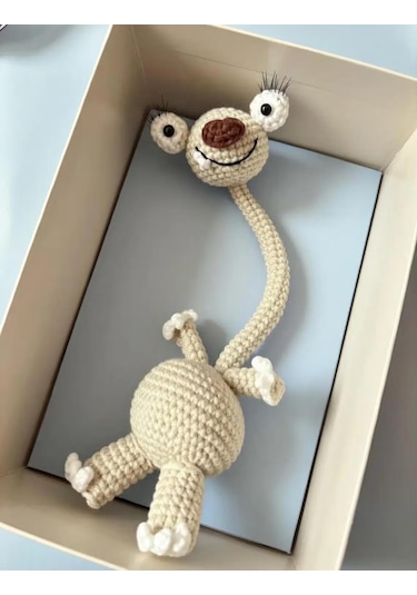 Amigurumi Buz Devri Sid Oyuncak Açık Gri