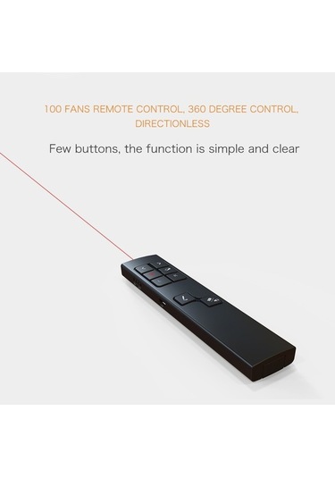 Pazly Pp930 Kablosuz Sunum Kalem, Lazer İşaretçi, 50m Uzaktan Kumanda, Şarj Edilebilir, Ppt Flip Kalem