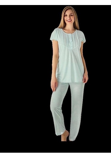 Limissi Kadın Pijama Takım 23404 Pembe Yeşil