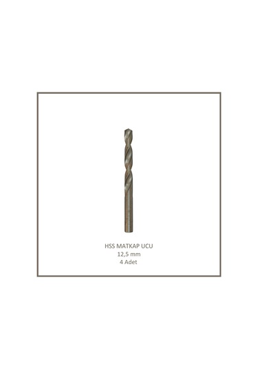 Hss Matkap Ucu 12,5 Mm, Metal, Ahşap, Plastik İçin 4 Adet