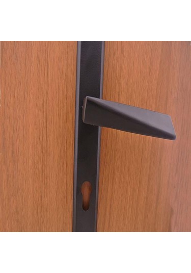 Prizma Mat Siyah Aynalı Kapı Kolu