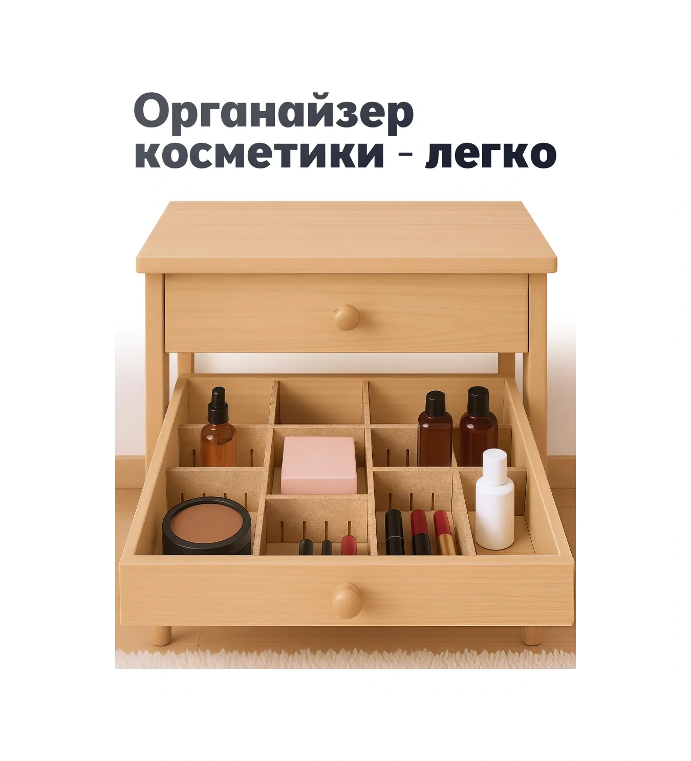 Arrangor Çekmece Ve Raflı Dolaplar İçin Bölücüler, Organizatör Seti 16 Parça 228696216 Açık Renk Ahşap