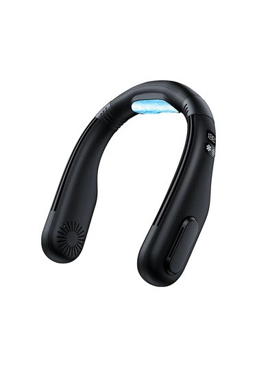 2024 Dijital Ekran Soğutma Boyun Asılı Fan Taşınabilir Tembel Yaz Sessiz Az White With Display Beyaz