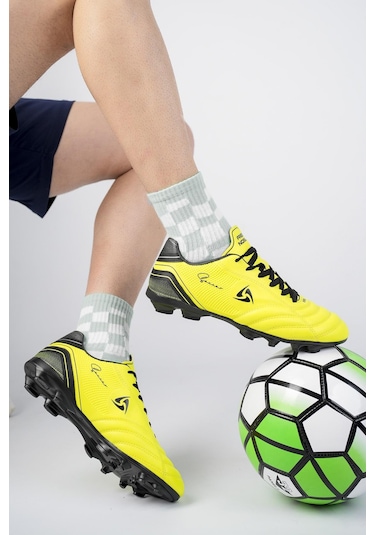 Muggo Pascal Unisex Garantili Krampon Halı Saha Futbol Spor Ayakkabı Yeşil