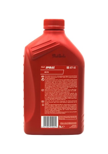 Shell Spirax S2 Atf Ax Otomatik Şanzıman Yağı 1 L