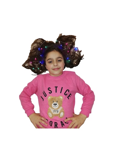 AYICIK PELUŞ NAKIŞLI BASKILI SELANİK KIZ SWEATSHIRT FUŞYA RENK 9Y Fuşya AYICIK PELUŞ NAKIŞLI BASKILI SELANİK KIZ SWEATSHIRT FUŞYA RENK 9Y Fuşya