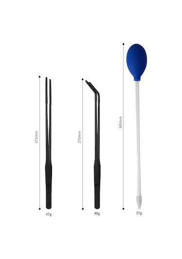 Sones Evcil Hayvan Besleme Cımbızı Sürüngen Evcil Hayvan Besleme Klipsi Aquascape Aracı, Stil: Renkli Titanyum 3 Adet