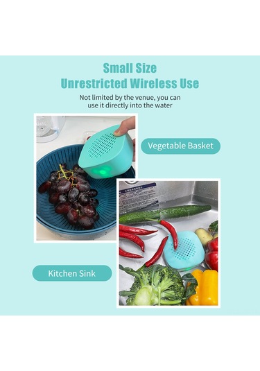 Yunboo Ev Çekirdekli Kuru Meyve Sebze Temizleyici 4400mah: Pestisit Ve Mikrop Temizleyici, Otomatik Suyta Daldırılabilir, Beyaz