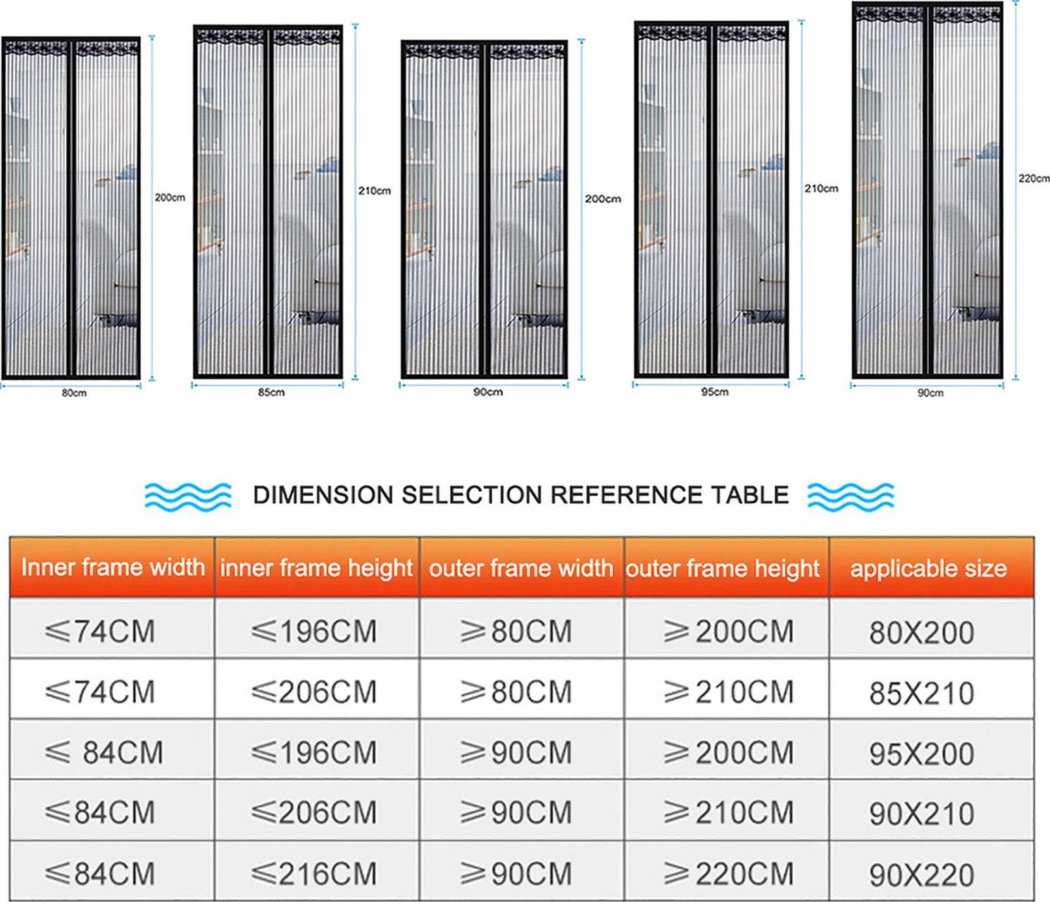 Yunboo Siyah Manyetik Yumuşak Dokuma Moskit Korumalı Sessiz Kapı Perdesi - 90x220 Cm Poliester Malzeme Siyah