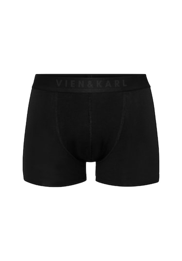 Vien&Karl Erkek Siyah Gri Lacivert 6 Lı Kutu Düz Likralı Boxer Gri