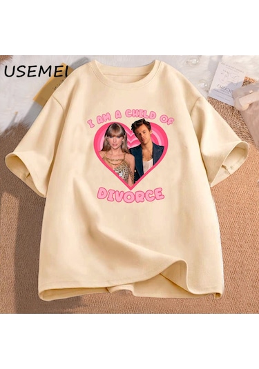 Im Bir Çocuk Boşanma Erkek T Shirt Erkekler Pamuk Baskılı Boy T-shirt Unisex Moda Erkek Giyim Trz-2835 Haki