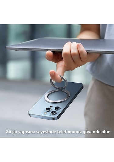 Neevoyu Baseus Metalik Çırak Mıknatıslı Telefon Tutucu: Katlanabilir, Masüstü, İnce Tasarım, Gümüş Rengi - Mıknatıs Levha Ve Hizalama Kartı Dahil
