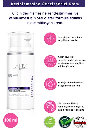 Apis Natural Exosomes Pro Bitkisel Egzosom İçeren Biyostimüle Edici Krem 100 ML