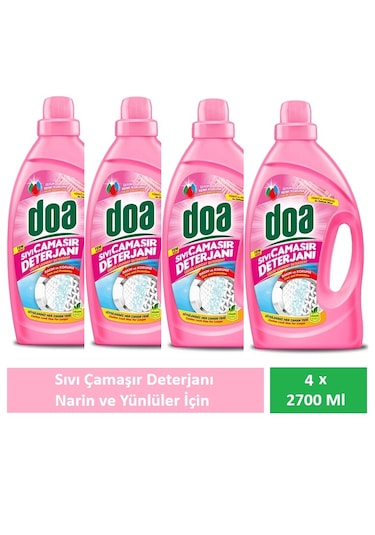 Doa Sıvı Çamaşır Deterjanı Yünlü Ve Narinler 4 X 2700 Ml 2700 ML