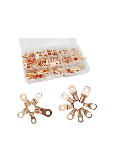 130parça/kutu Bakır Kablo Düğmeleri Ağı Heavy Duty Tel Düğmeleri Terminal Bağlantı Elemanları Çeşit Seti