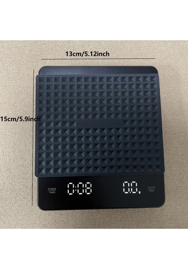 Xuweiwei Usb Şarj Edilebilir Dijital Kahve Terazisi Siyah 3kg 01g Hassas G Ml Oz Abs Plastik Ev Mutfak Kullanımı Siyah