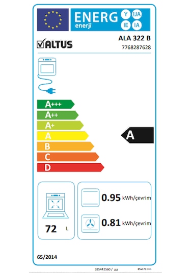 Altus Ala 322 B T3412 Ankastre Fırın