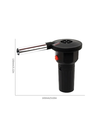 Barbekü Elektrikli Fan Hava Üfleyici Alüminyum Alaşım Barbekü Siyah