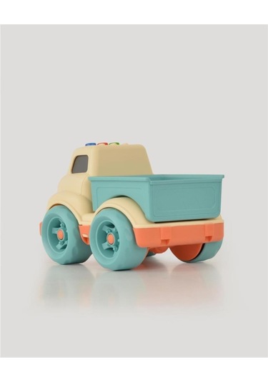 Let's Be Child Sesli Ve Işıklı Minik Pikap 31016 Bej - Turkuaz Kasalı, Çocuklar İçin Oyuncak Pikap