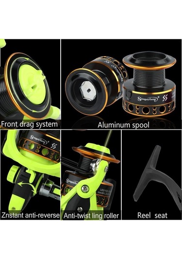 12 Bb 5.0:1 Tatlı Su İplik Balıkçılık Reel 1000-3000 Serisi Sazan Balıkçılık Reel 1000