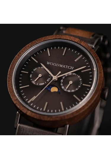 Woodwatch Ww-el-bıw Brushed Iron Walnut Ahşap Erkek Kol Saati 41 Mm
