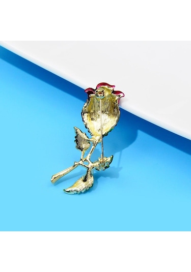 Mor Blucome Rhinestone Çiçek Broş Kadınlar Için Parlayan Kıvılcım Pin Lale Gül Aksesuarları Yeni 2023